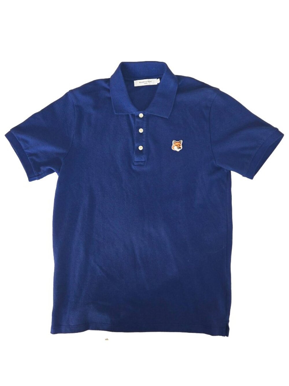 Maison Kitsune Fox Head Patch Classic Polo | Deep Blue Small